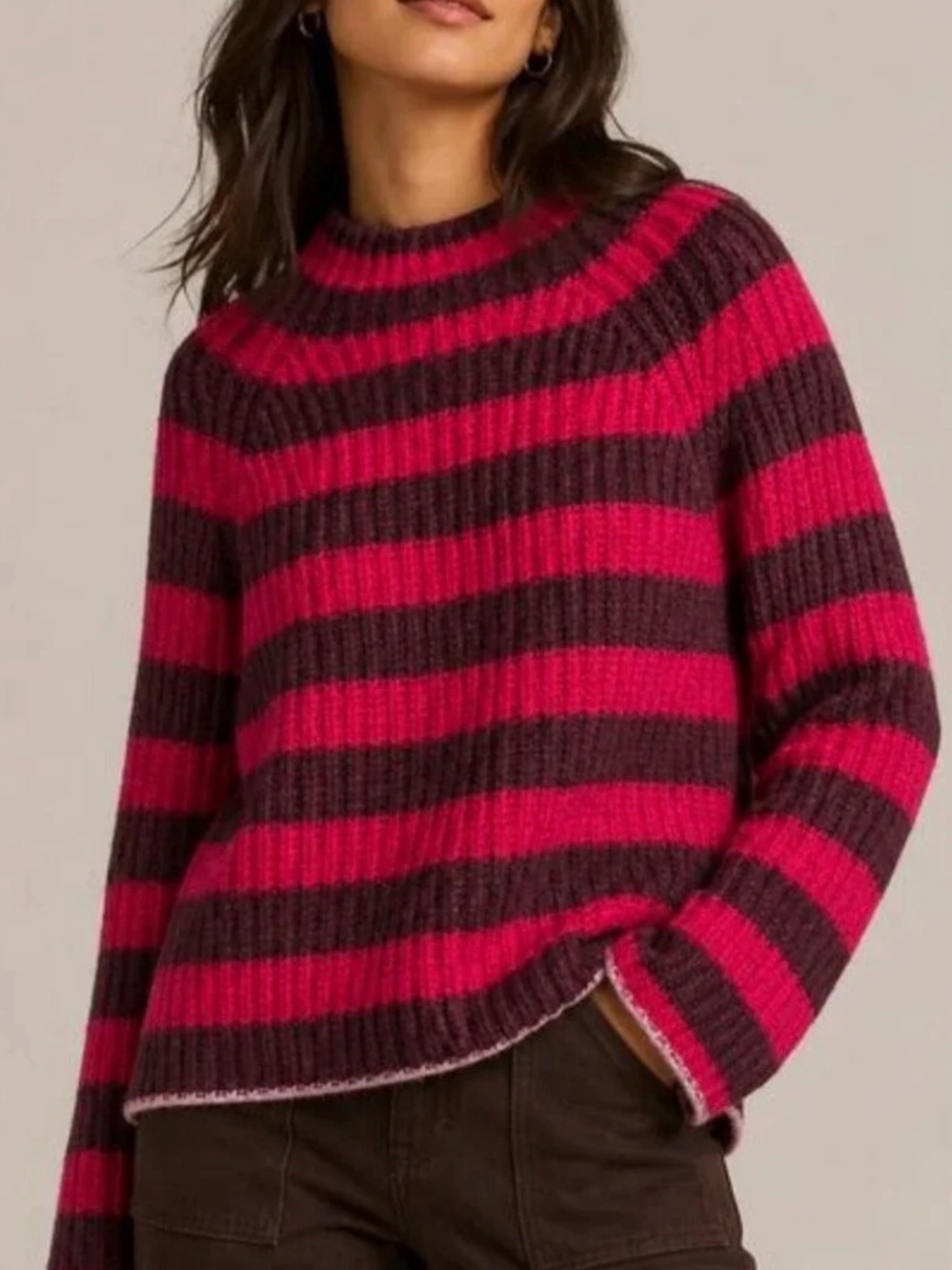 Anthropologie Maeve Striped Turtleneck Sweater Size XS